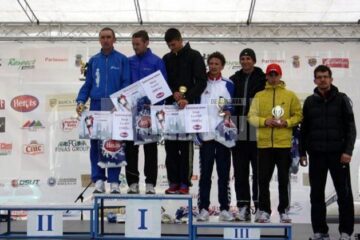 Cristian Prâsneac(primul din stânga) a luat argintul în proba de semimaraton, la două secunde în urma câștigătorului