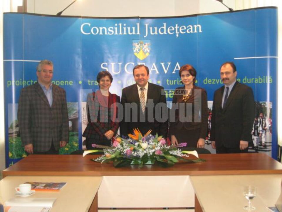 Excelența sa Tanya van Gool s-a întâlnit cu președintele Consiliului Județean, Gheorghe Flutur, cu prefectul Sorin Popescu și cu primarul Sucevei, Ion Lungu