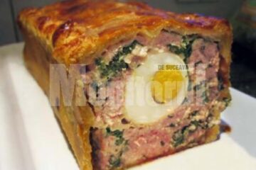 Tartă cu carne și spanac