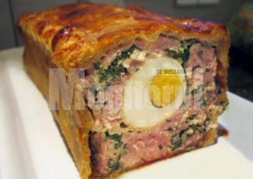 Tartă cu carne și spanac
