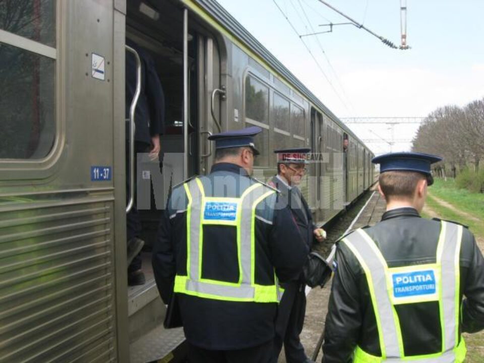 Polițiștii au însoțit organele de control CFR pentru a preveni orice fel de incidente