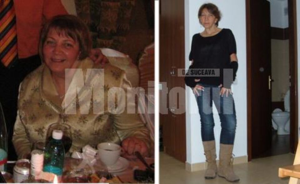 Gabriela Ungureanu, pe vremea când avea 130 de kilograme, și acum, la 60 de kg
