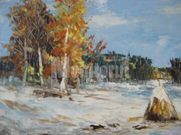 Peisaj pictat de Ioan Bodnar