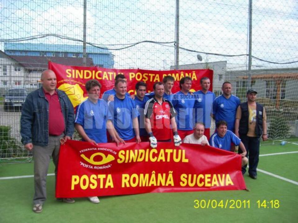 Echipa Posta Romana Suceava a câștigat campionatul de fotbal al sindicaliștilor