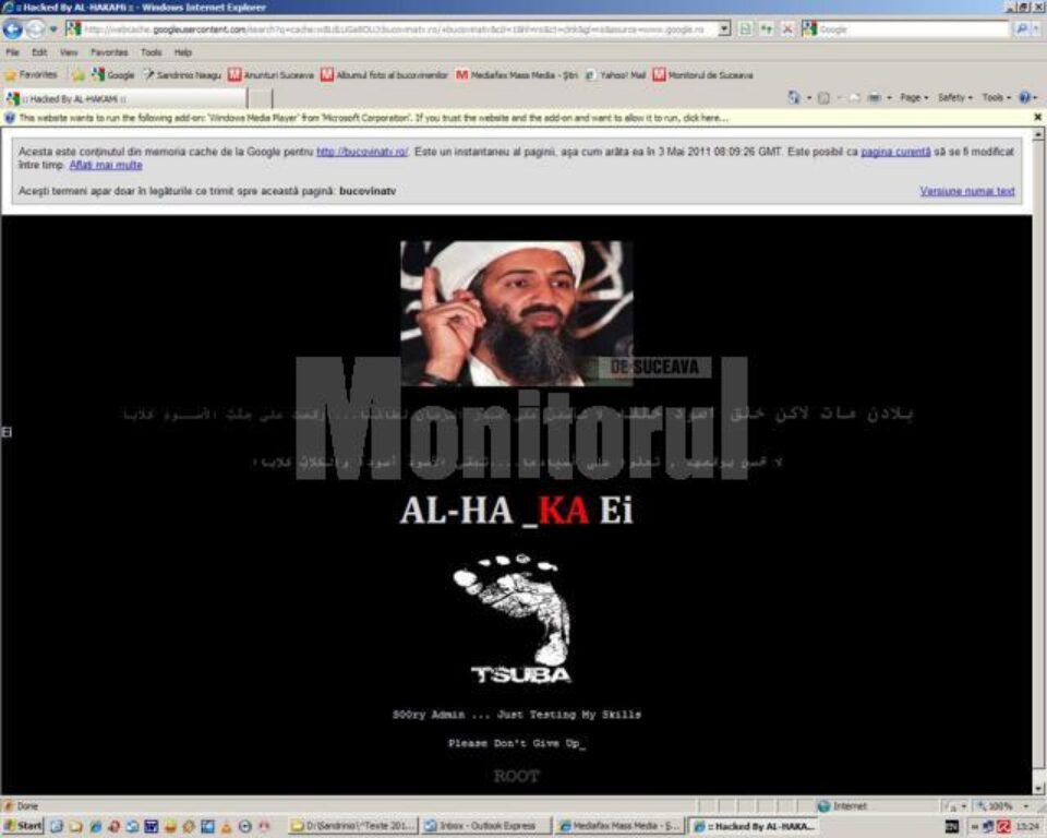 Site-ul Bucovina TV, atacat de „teroriștii” lui ben Laden