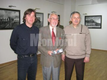 Călin Baban, Valentin Ciucă și Gabrel Baban, la vernisaj