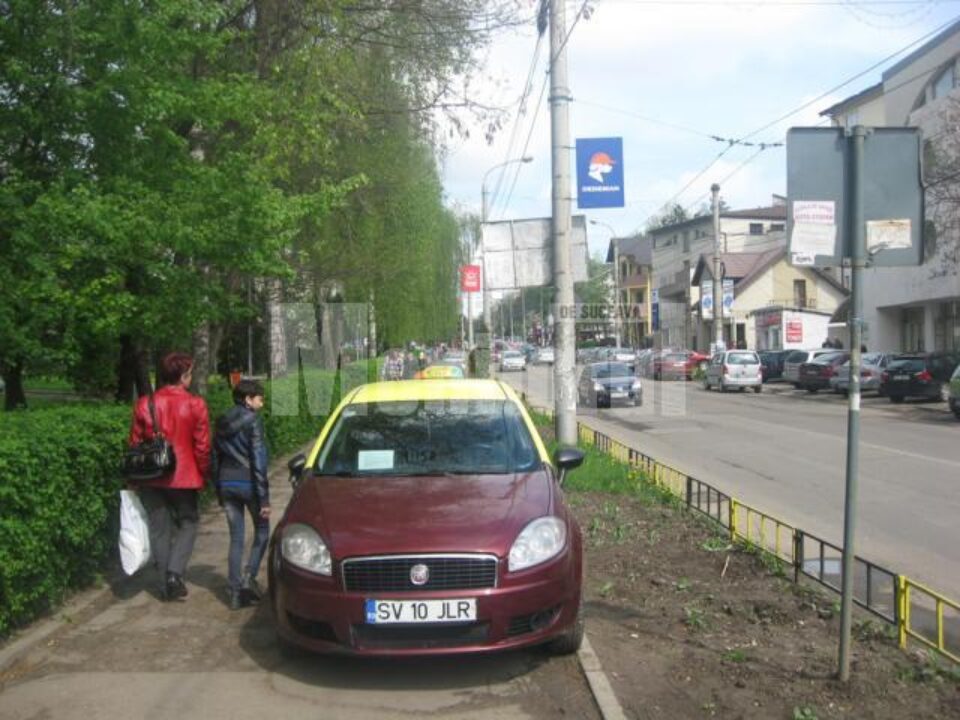 Și un taxi a ajuns pe trotuar zilele trecute