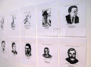 Expoziția cu fotocopiile desenelor din cartea lui Radu Bercea
