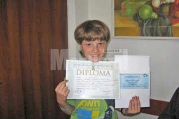 Valentin Lămășanu, elev în clasa a IV-a la Colegiul de Artă