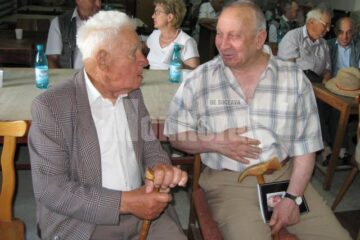 Scriitorul George Ungureanu și poetul Vasile Pânzariu