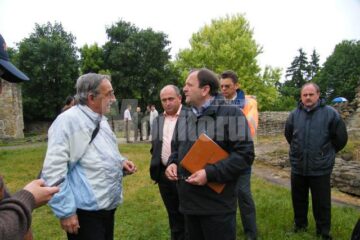 Gheorghe Flutur a fost prezent ieri la începerea lucrărilor la Cetatea de Scaun Sucevei