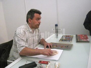 Norocoșii s-au ales cu portrete și caricaturi executate în mod gratuit de invitatul special al evenimentului, Ovidiu Ambrozie Bortă (BOA)