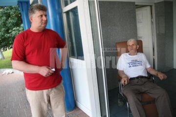 Doru Breniuc și tatăl său, Ilie Breniuc, de 77 de ani