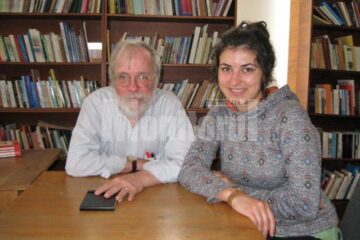 Antropologul James M. Nyce și Alexandra Coțofană la Biblioteca Bucovinei