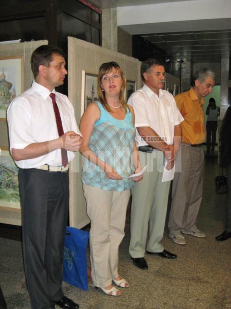 Tetyana Tatarchuk, managerul de proiect prezentând expoziția