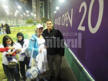 Florin Moisuc și tenismena Alexandra Dulgheru Nr.1 în România