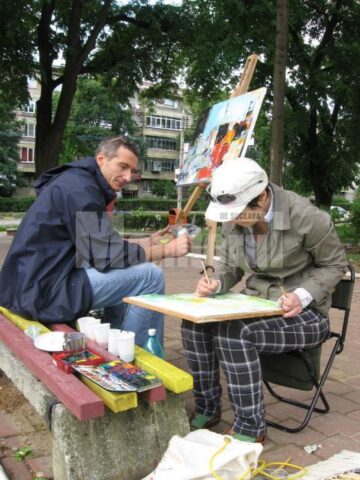 Pictând în parc