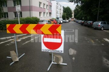 Strada Ciprian Porumbescu, închisă pe ambele sensuri de acces