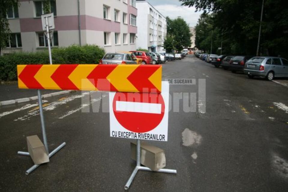 Strada Ciprian Porumbescu, închisă pe ambele sensuri de acces