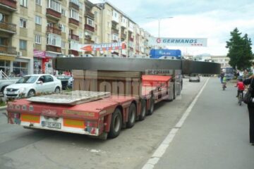 Transport agabaritic, în Fălticeni