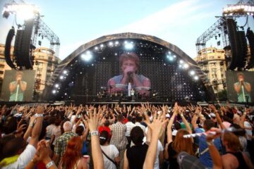 Concertul de la București al trupei Bon Jovi a durat un timp record de trei ore. Foto: MEDIAFAX