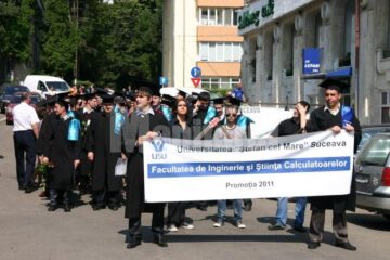 Marș inedit al absolvenților de la Facultatea de Inginerie Electrică și Știința Calculatoarelor