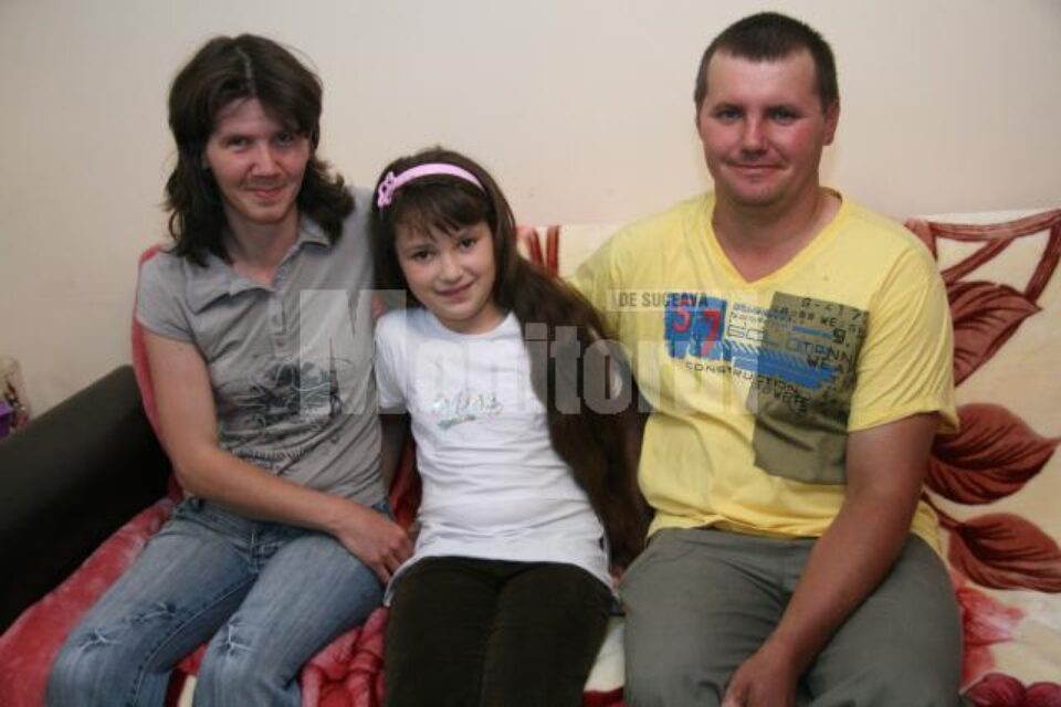 Corina și Marius Hreniuc, împreună cu Valentina