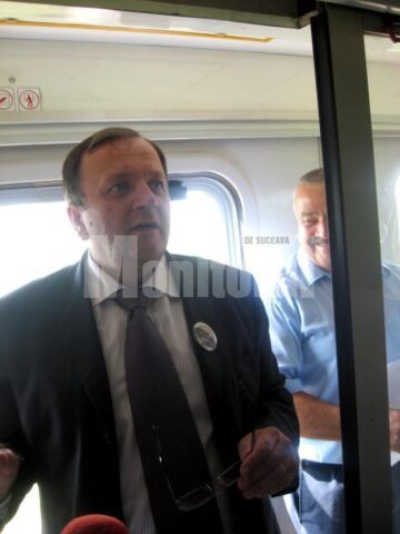 Gheorghe Flutur a parcurs o parte din traseul trenului Suceava – Cacica