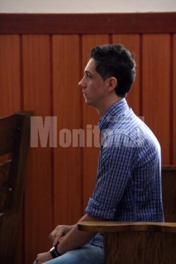 Constantin Grădinaru, ieri, la Judecătoria Suceava, unde s-a analizat propunerea de arestare preventivă