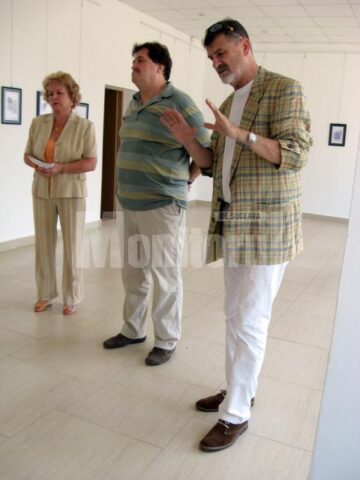 Mihai Pînzaru PIM, Doru Ghiocel Olaș și directorul Muzeului Județean Botoșani, Lucica Pârvan