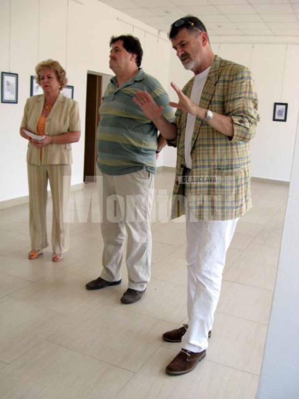Mihai Pînzaru PIM, Doru Ghiocel Olaș și directorul Muzeului Județean Botoșani, Lucica Pârvan