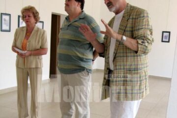 Mihai Pînzaru PIM, Doru Ghiocel Olaș și directorul Muzeului Județean Botoșani, Lucica Pârvan