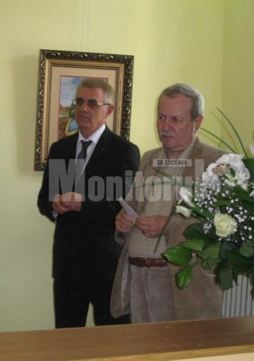 Consulul General al Ucrainei la Suceava, Vasyl Boiechko, și prof. Roman Istrati