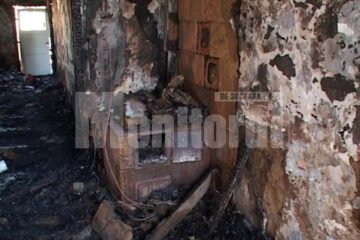 Ce a rămas în urma incendiului care a avut loc în noaptea de luni spre marți, în satul Plopeni