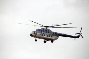 La exercițiul de ieri a fost adus de la Iași și un elicopter pentru preluarea victimelor