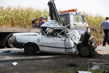 Imagini de la locul accidentului