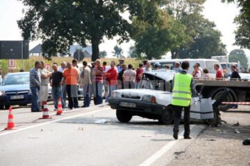 Imagini de la locul accidentului