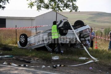 Imagini de la locul accidentului