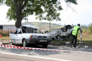 Imagini de la locul accidentului