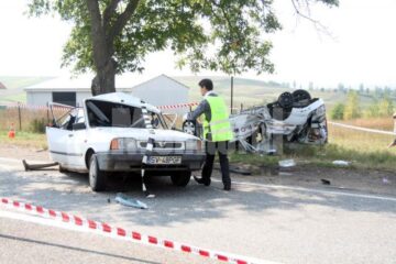Imagini de la locul accidentului
