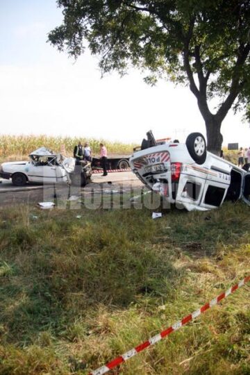 Imagini de la locul accidentului