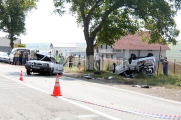 Imagini de la locul accidentului