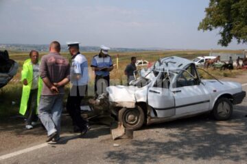 Imagini de la locul accidentului