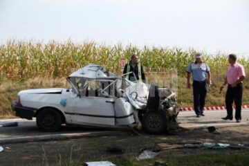 Imagini de la locul accidentului