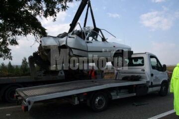 Imagini de la locul accidentului