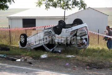 Imagini de la locul accidentului