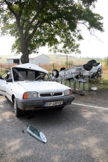 Imagini de la locul accidentului