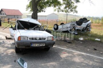 Imagini de la locul accidentului