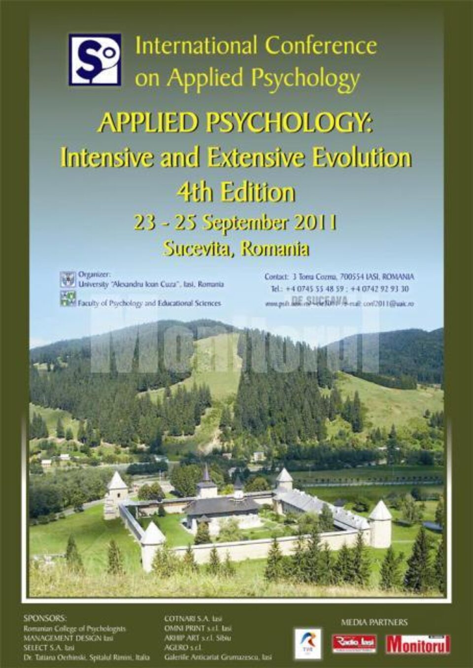 Conferința internațională „Psihologia aplicată: evoluție intensivă și extensivă” debutează astăzi la Sucevița