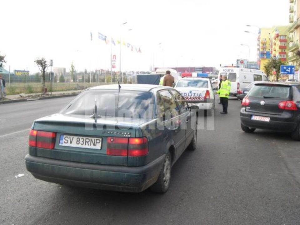 Mașina implicată în accidentul produs în zona Metro